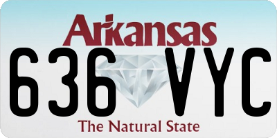 AR license plate 636VYC