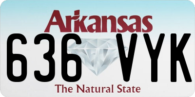 AR license plate 636VYK