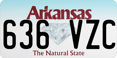 AR license plate 636VZC