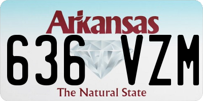 AR license plate 636VZM