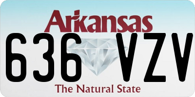 AR license plate 636VZV