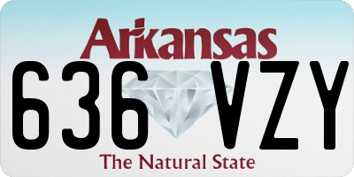 AR license plate 636VZY