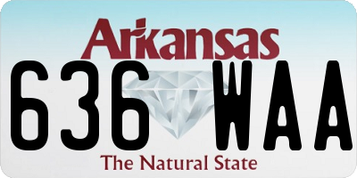 AR license plate 636WAA