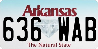 AR license plate 636WAB