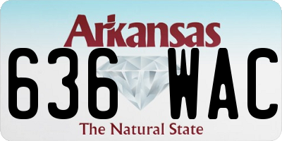AR license plate 636WAC