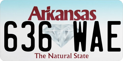 AR license plate 636WAE