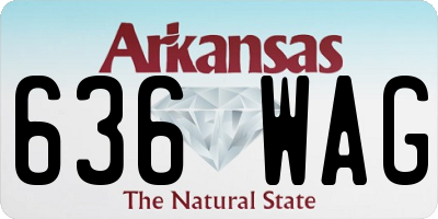 AR license plate 636WAG