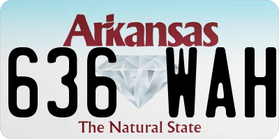 AR license plate 636WAH