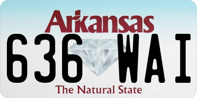 AR license plate 636WAI