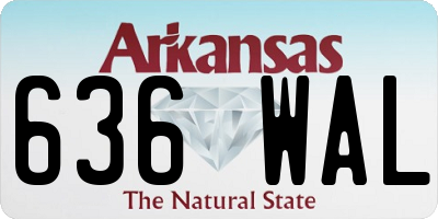 AR license plate 636WAL