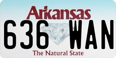 AR license plate 636WAN