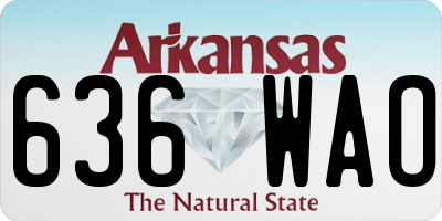 AR license plate 636WAO