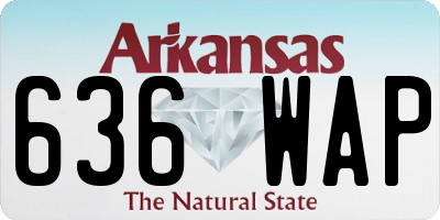 AR license plate 636WAP