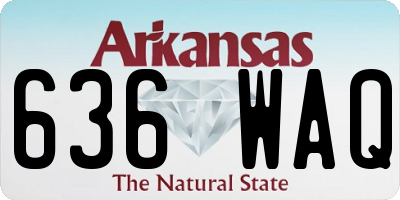 AR license plate 636WAQ