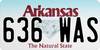 AR license plate 636WAS