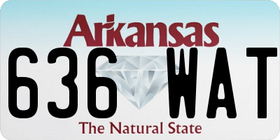 AR license plate 636WAT