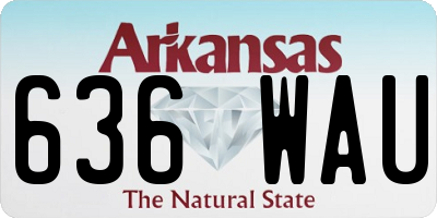AR license plate 636WAU