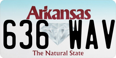AR license plate 636WAV