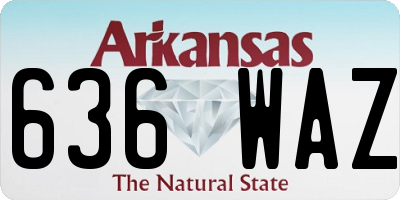 AR license plate 636WAZ