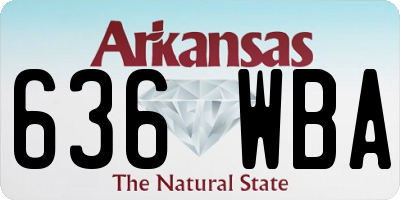 AR license plate 636WBA