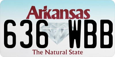 AR license plate 636WBB