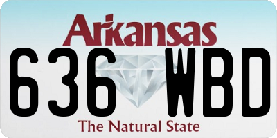 AR license plate 636WBD