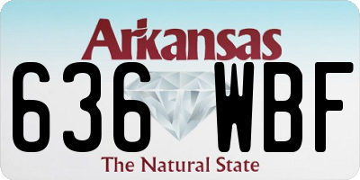 AR license plate 636WBF