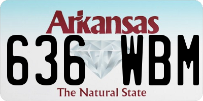 AR license plate 636WBM