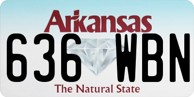 AR license plate 636WBN
