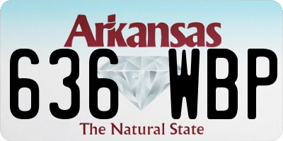AR license plate 636WBP