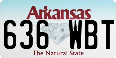 AR license plate 636WBT