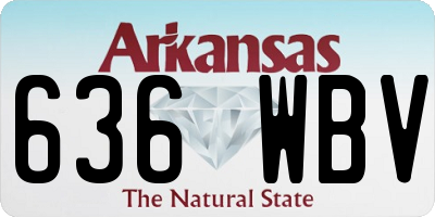 AR license plate 636WBV