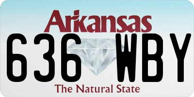 AR license plate 636WBY
