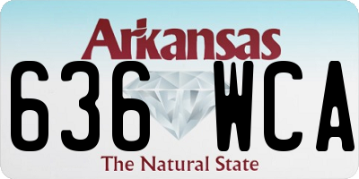 AR license plate 636WCA