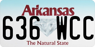 AR license plate 636WCC