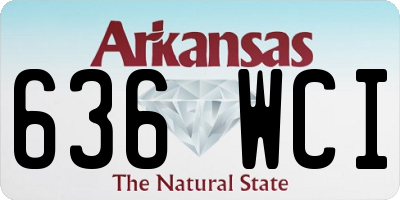 AR license plate 636WCI