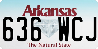AR license plate 636WCJ