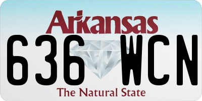 AR license plate 636WCN