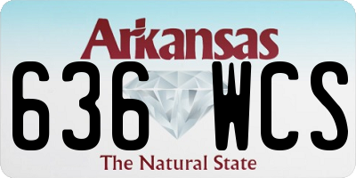 AR license plate 636WCS