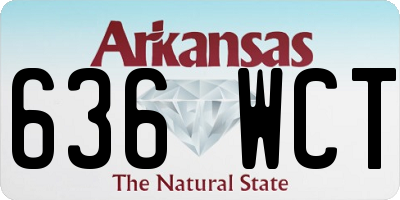 AR license plate 636WCT