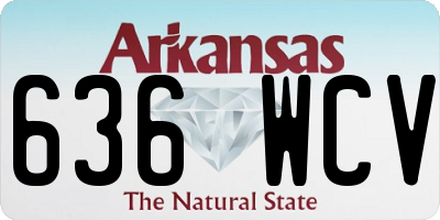 AR license plate 636WCV