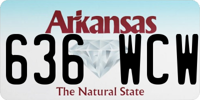AR license plate 636WCW