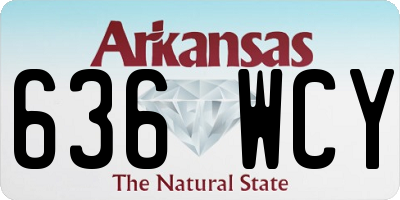 AR license plate 636WCY