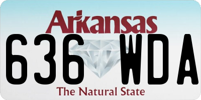 AR license plate 636WDA
