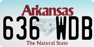 AR license plate 636WDB