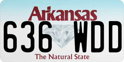 AR license plate 636WDD