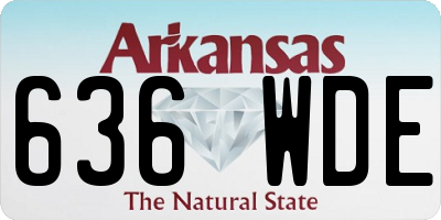 AR license plate 636WDE