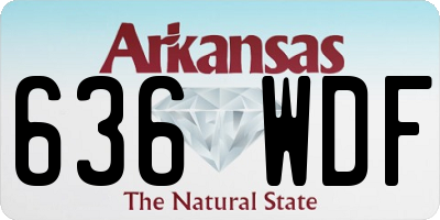AR license plate 636WDF