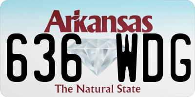 AR license plate 636WDG