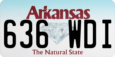 AR license plate 636WDI
